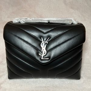 NEW YSL LOULOU Small in Quilted Leather - Black with Silver Hardware